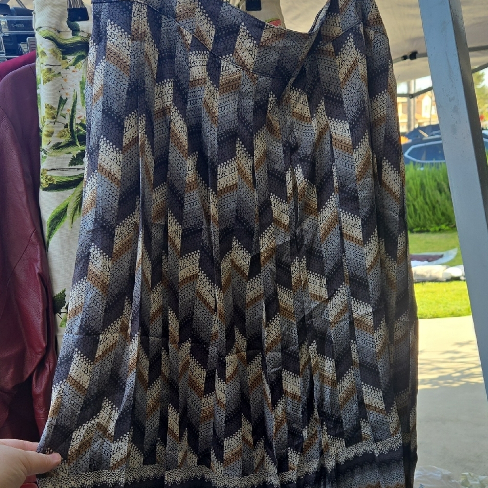 Talbots Multi-Tone Chevron Skirt